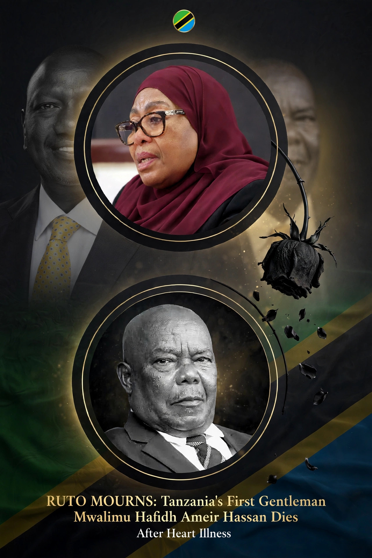 President Ruto Mourns Tanzania’s First Gentleman Hafidh Ameir Hassan: “Tanzania Has Lost A Distinguished Son”